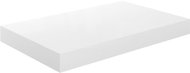 Plovoucí nástěnná police bílá vysoký lesk 40 x 23 x 3,8 cm MDF - Police