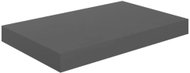 Plovoucí nástěnná police šedá vysoký lesk 40 x 23 x 3,8 cm MDF - Police