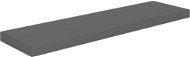 Plávajúca nástenná polica sivá vysoký lesk 80x23,5x3,8 cm MDF - Polica
