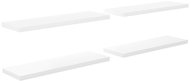 Plovoucí nástěnné police 4 ks bílé vysoký lesk 120x23,5x3,8 cm - Police
