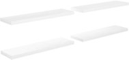 Plovoucí nástěnné police 4 ks bílé vysoký lesk 90x23,5x3,8 cm - Police