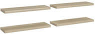 Plovoucí nástěnné police 4 ks dub 80 x 23,5 x 3,8 cm MDF - Police