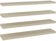 Plovoucí nástěnné police 4 ks dubové 120 x 23,5 x 3,8 cm MDF - Police