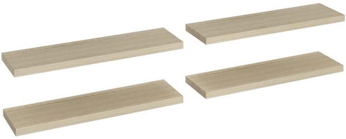 Plovoucí nástěnné police 4 ks dubové 90 x 23,5 x 3,8 cm MDF - Police - Main image