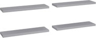 Plovoucí nástěnné police 4 ks šedé 90 x 23,5 x 3,8 cm MDF - Police