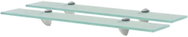 Plovoucí police 2 ks sklo 60 x 20 cm 8 mm - Police