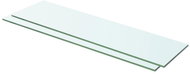 Shelf plates 2 pcs glass clear 60 x 12 cm - Shelf