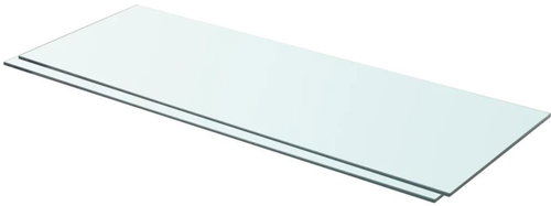 Policové desky 2 ks sklo čiré 80 x 30 cm - Shelf - Main image