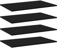Přídavné police 4 ks černé 80 x 50 x 1,5 cm dřevotříska - Police