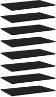 Přídavné police 8 ks černé 80 x 50 x 1,5 cm dřevotříska - Police