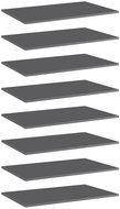 Přídavné police 8 ks šedé vysoký lesk 80x50x1,5 cm dřevotříska - Police