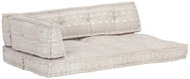 Pallet sofa cushion light brown textile patchwork - Pillow Seat
