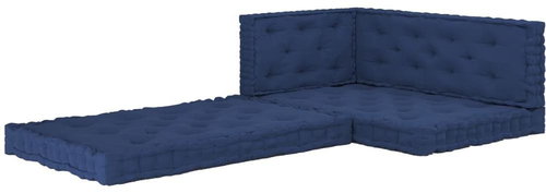 Pallet furniture cushions 4 pcs light navy blue cotton - Pillow Seat - Main image