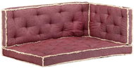 3-piece set of pallet sofa cushions burgundy red - Pillow Seat