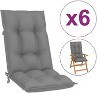 Garden chair pads 6 pcs grey 120 x 50 x 7 cm - Pillow Seat