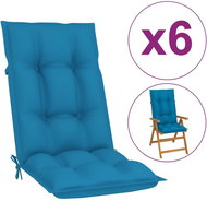 Garden chair pads 6 pcs blue 120 x 50 x 7 cm - Pillow Seat