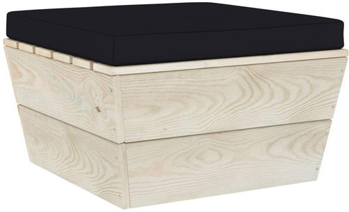 Pallet furniture cushion 60 x 60 x 6 cm black textile - Pillow Seat - Main image