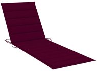 Cushion for garden deckchair burgundy 200 x 60 x 4 cm textile - Pillow Seat
