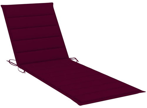 Cushion for garden deckchair burgundy 200 x 60 x 4 cm textile - Pillow Seat - Main image