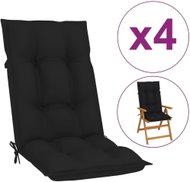 Garden chair pads 4 pcs black 120 x 50 x 7 cm - Pillow Seat