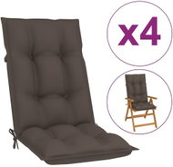 Garden chair pads 4 pcs taupe 120 x 50 x 7 cm - Pillow Seat