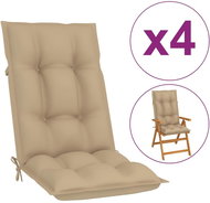 Garden chair pads 4 pcs beige 120 x 50 x 7 cm - Pillow Seat