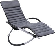 Cushion for garden lounger grey suede - Cushion