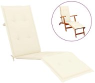 Poduška na polohovaciu stoličku krémová (75 + 105) × 50 × 4 cm - Vankúš na sedenie