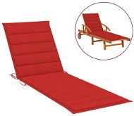 Poduška na záhradné ležadlo červená 200 x 50 x 4 cm textil - Vankúš na sedenie