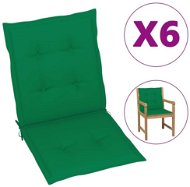 Garden chair pads 6 pcs green 100 x 50 x 4 cm - Pillow Seat