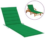 Poduška na záhradné ležadlo zelená 200 x 50 x 4 cm textil - Vankúš na sedenie