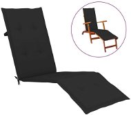 Poduška na polohovaciu stoličku čierna (75 + 105) × 50 × 4 cm - Vankúš na sedenie