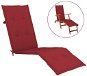 Cushion for reclining chair burgundy (75+105) x 50 x 4 cm - Pillow Seat