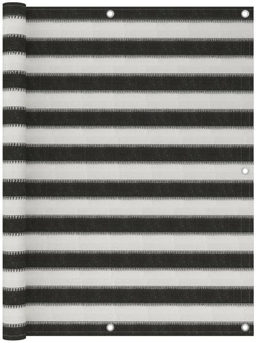 Balkónová zástěna HDPE 120 x 600 cm antracitovo-bílá - Zástěna - Main image