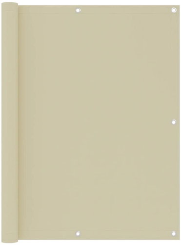Balkónová zástěna krémová 120 x 400 cm oxfordská látka - Zástěna - Main image