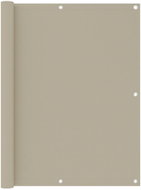 Balkónová zástěna béžová 120 x 400 cm oxfordská látka - Zástěna