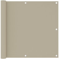 Balkónová zástěna béžová 90 x 500 cm oxfordská látka - Zástěna