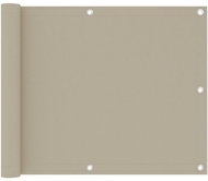 Balkónová zástěna béžová 75 x 500 cm oxfordská látka - Zástěna