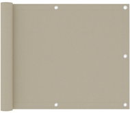 Balkónová zástěna béžová 75 x 300 cm oxfordská látka - Zástěna