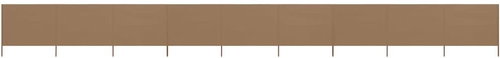 9dílná zástěna proti větru textil 1200 x 160 cm taupe - Zástěna - Main image