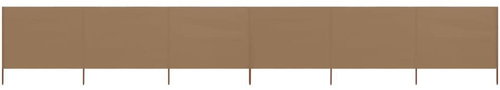 6dílná zástěna proti větru látková 800 x 160 cm taupe - Zástěna - Main image