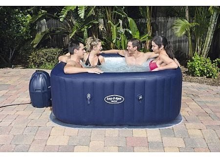 Hot and with blue Lay-Z-Spa Bestway Tub trim Jacuzzi - black