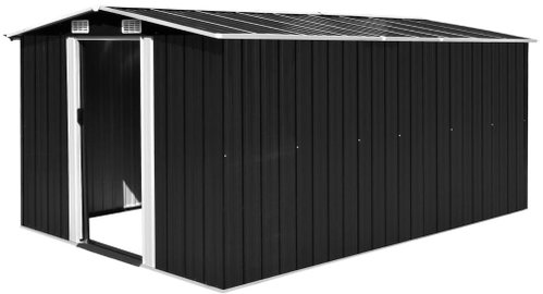 SHUMEE Domek zahradní, antracit 257 x 398 x 178 cm - Zahradní domek - Main image