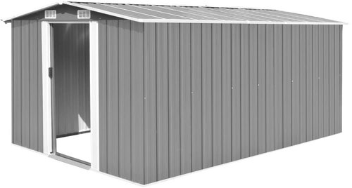 SHUMEE Domek zahradní, šedý 257 x 398 x 178 cm - Zahradní domek - Main image