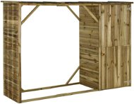 Dreváreň SHUMEE – Dreváreň s domčekom, borovica  253 × 80 × 170 cm - Dřevník