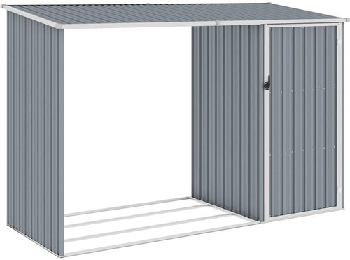 SHUMEE Zahradní kůlna na dříví šedá 245 × 98 × 159 cm - Zahradní domek - Main image