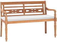 SHUMEE Lavice Batavia s poduškou 120 cm teak 43057 - Zahradní lavice