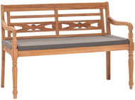 SHUMEE Lavice Batavia s tmavě šedou poduškou 120 cm teak 316030 - Zahradní lavice