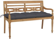 SHUMEE Lavice Batavia antracitová poduška 120 cm teak 3062169 - Zahradní lavice