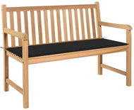 SHUMEE Zahradní lavice s černou poduškou 120 cm teak 3062683 - Zahradní lavice